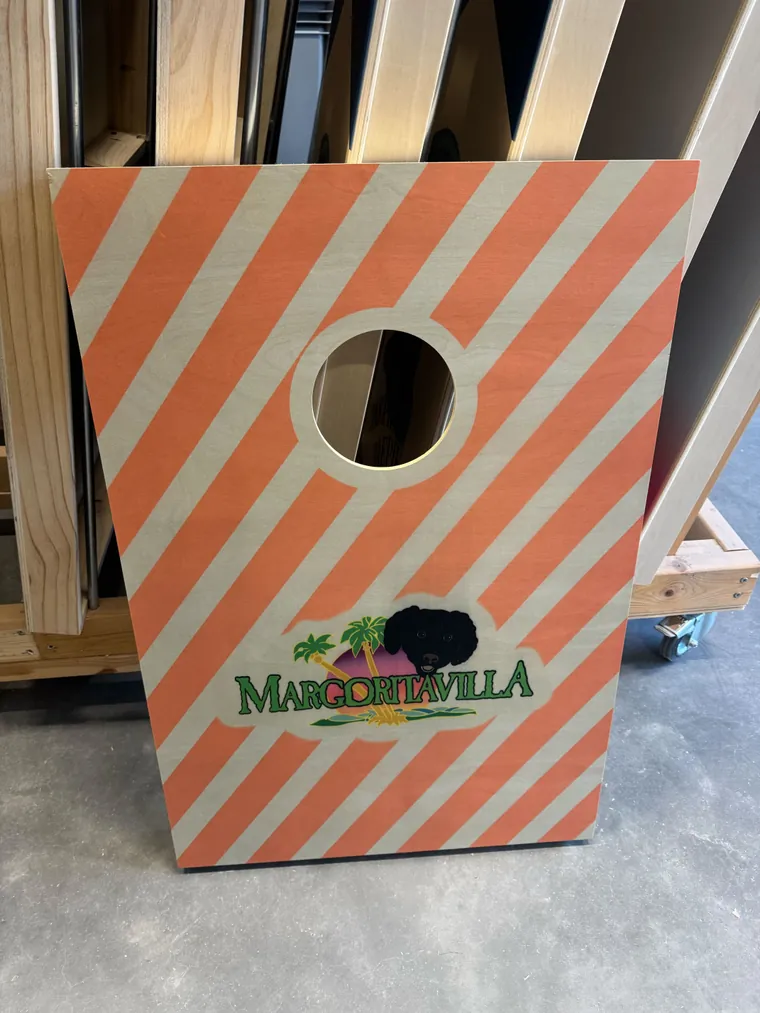 Aangepaste cornhole borden voorbereid als speciale bestelling